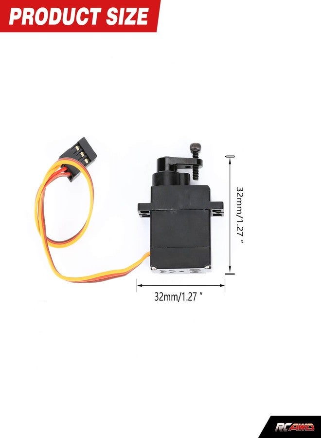RCAWD 1.2 kg Higher Torque Micro Metal Gear Servo Set & Servo Arm for ARRMA Mojave Typhon Granite Grom & Losi n Upgrades for Spektrum #SPMSSX110 Black - Image 4